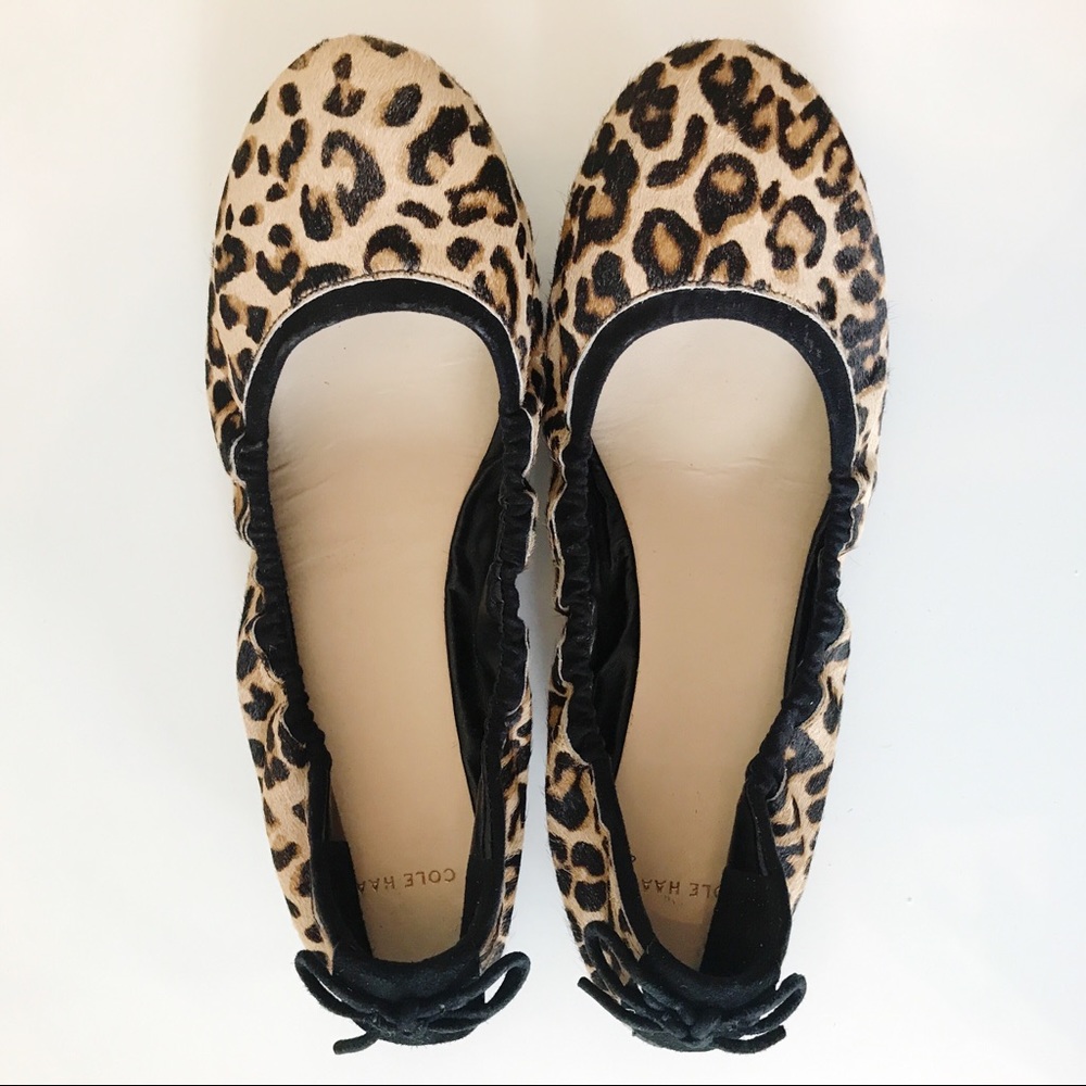 Cole Haan Ashlyn Leopard ballet flat calf fall